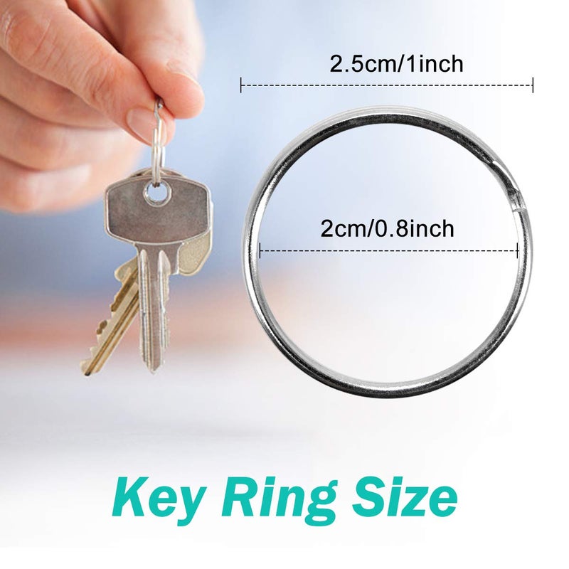 Segauin 100PCS Premium Swivel Snap Hooks with Key Rings Metal Lanyard Keychain Hooks Lobster Clasps for Key Jewelry DIY Crafts 1.38inches/35mm(50 Pcs Lanyard Snap Hooks+50 Pcs Key Rings) - Image 5